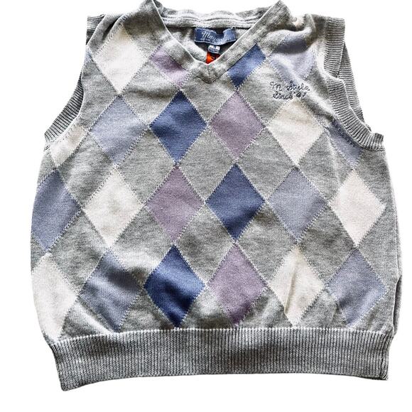 Mayoral boys pastel argyle vest size 4 - Picture 1 of 5